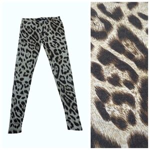 Cheetah Print Mid Rise Leggings By See You Monday